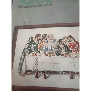 Vintage 1982 Columbia Minerva Last Supper Cross Stitch Kit S6863 12" X 34"